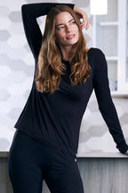 Women's Bamboo Lounge Set - Long Sleeve T-Shirt and Jogger Pants Spun Bamboo