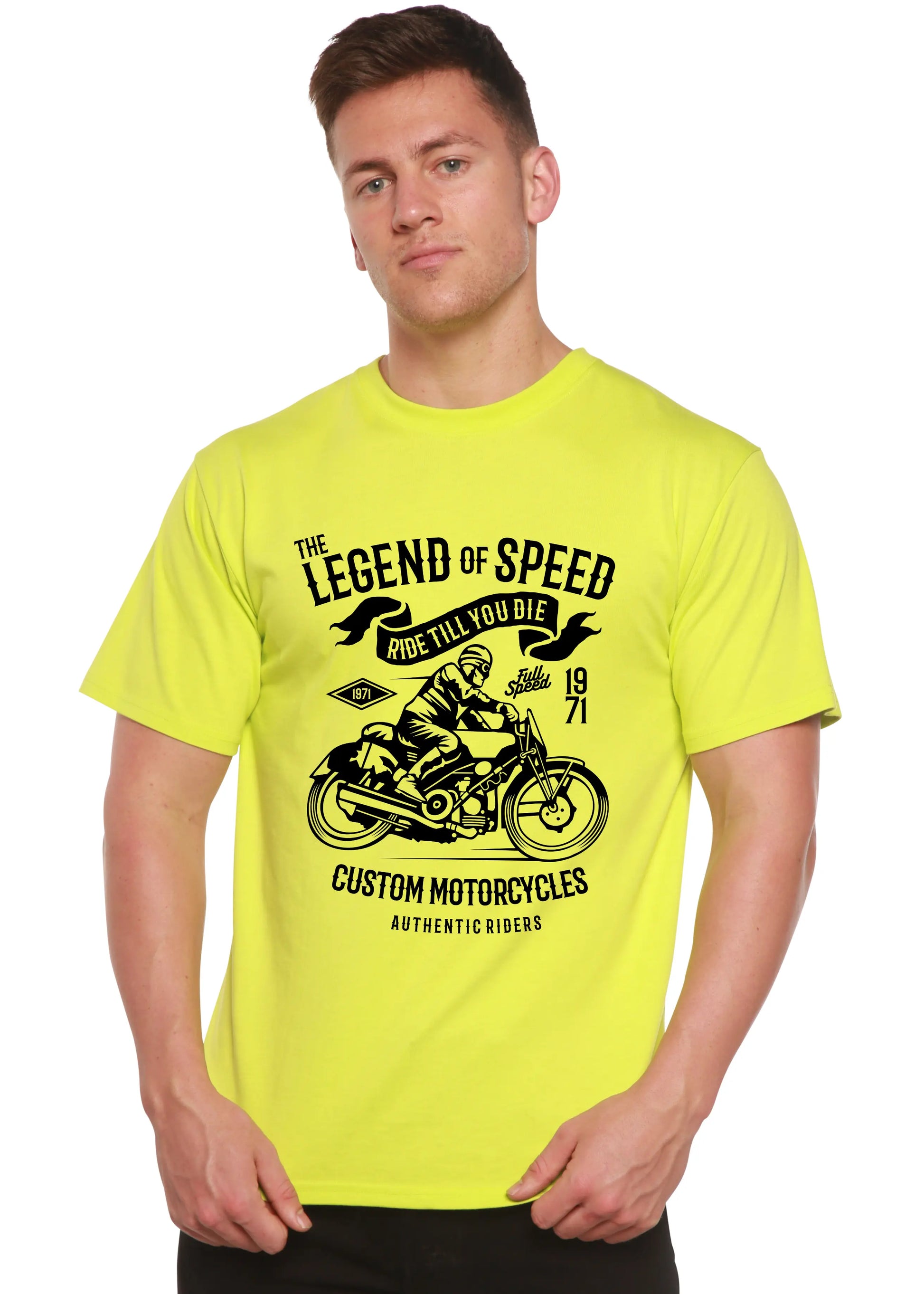 The Legend of Speed Spun Bamboo® Men's Bamboo Viscose/Organic Cotton Short Sleeve Graphic T-Shirt Spun Bamboo