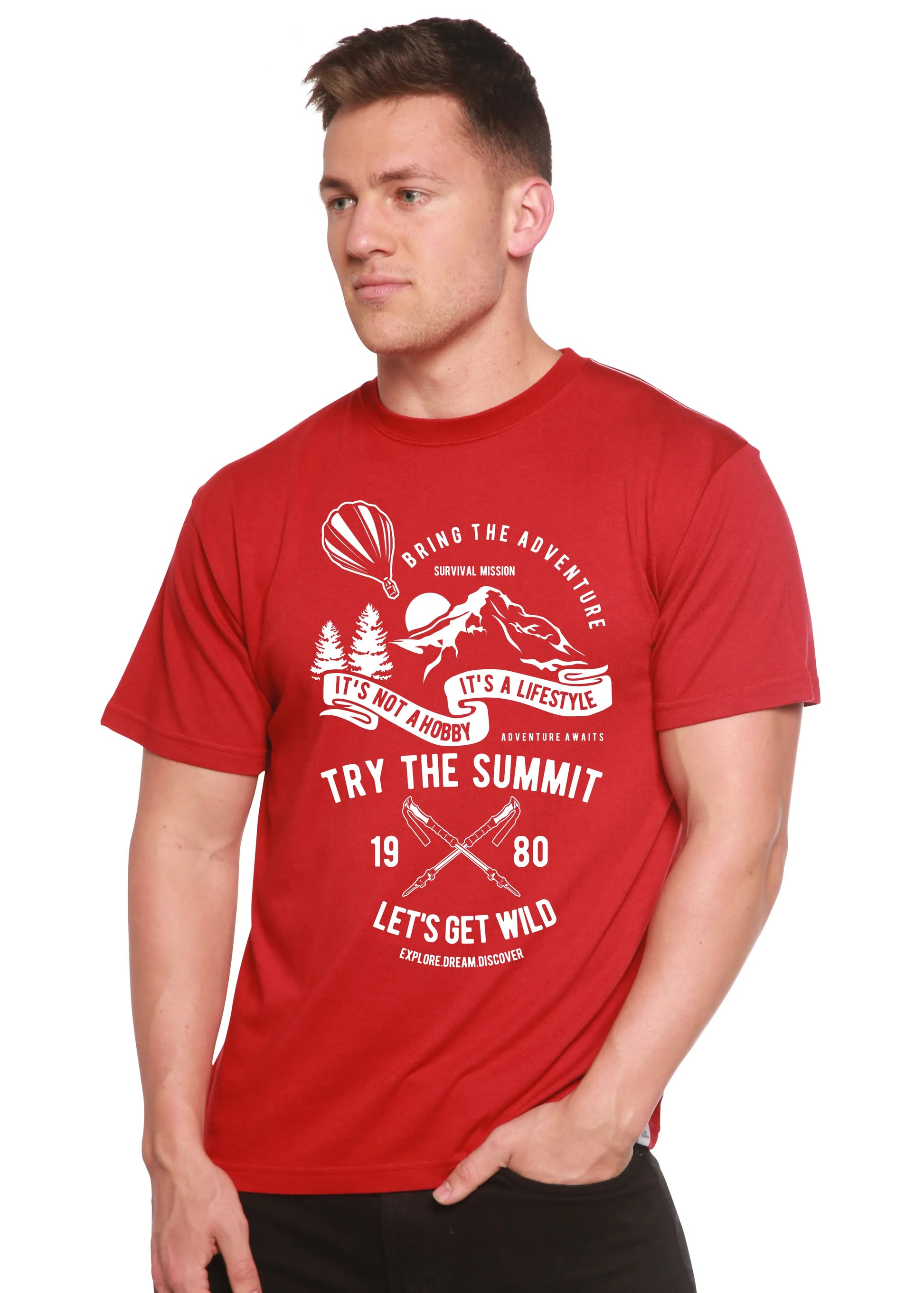 Try The Summit Spun Bamboo® Men's Bamboo Viscose/Organic Cotton Short Sleeve Graphic T-Shirt Spun Bamboo