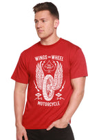 Wings And Wheel Spun Bamboo® Men's Bamboo Viscose/Organic Cotton Short Sleeve Graphic T-Shirt Spun Bamboo