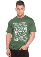 World Competition Men's Bamboo Viscose/Organic Cotton Short Sleeve Graphic Graphic T-Shirt Spun Bamboo