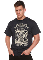 Superior Motorcycle Spun Bamboo® Men's Bamboo Viscose/Organic Cotton Short Sleeve Graphic T-Shirt Spun Bamboo