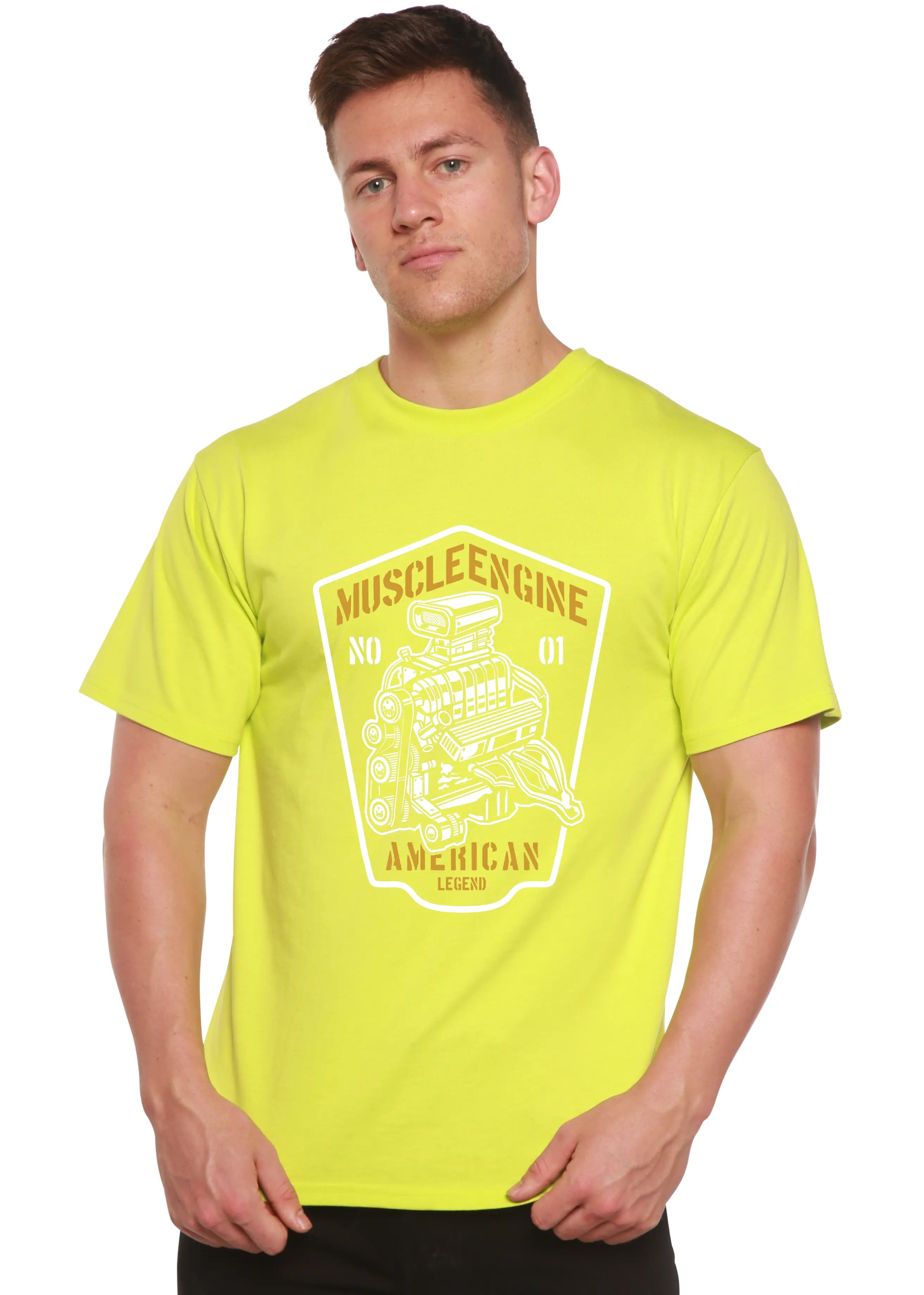Muscle Engine Spun Bamboo® Men's Bamboo Viscose/Organic Cotton Short Sleeve Graphic T-Shirt Spun Bamboo
