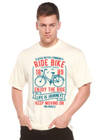 Ride Bike Spun Bamboo® Men's Bamboo Viscose/Organic Cotton Short Sleeve Graphic T-Shirt Spun Bamboo