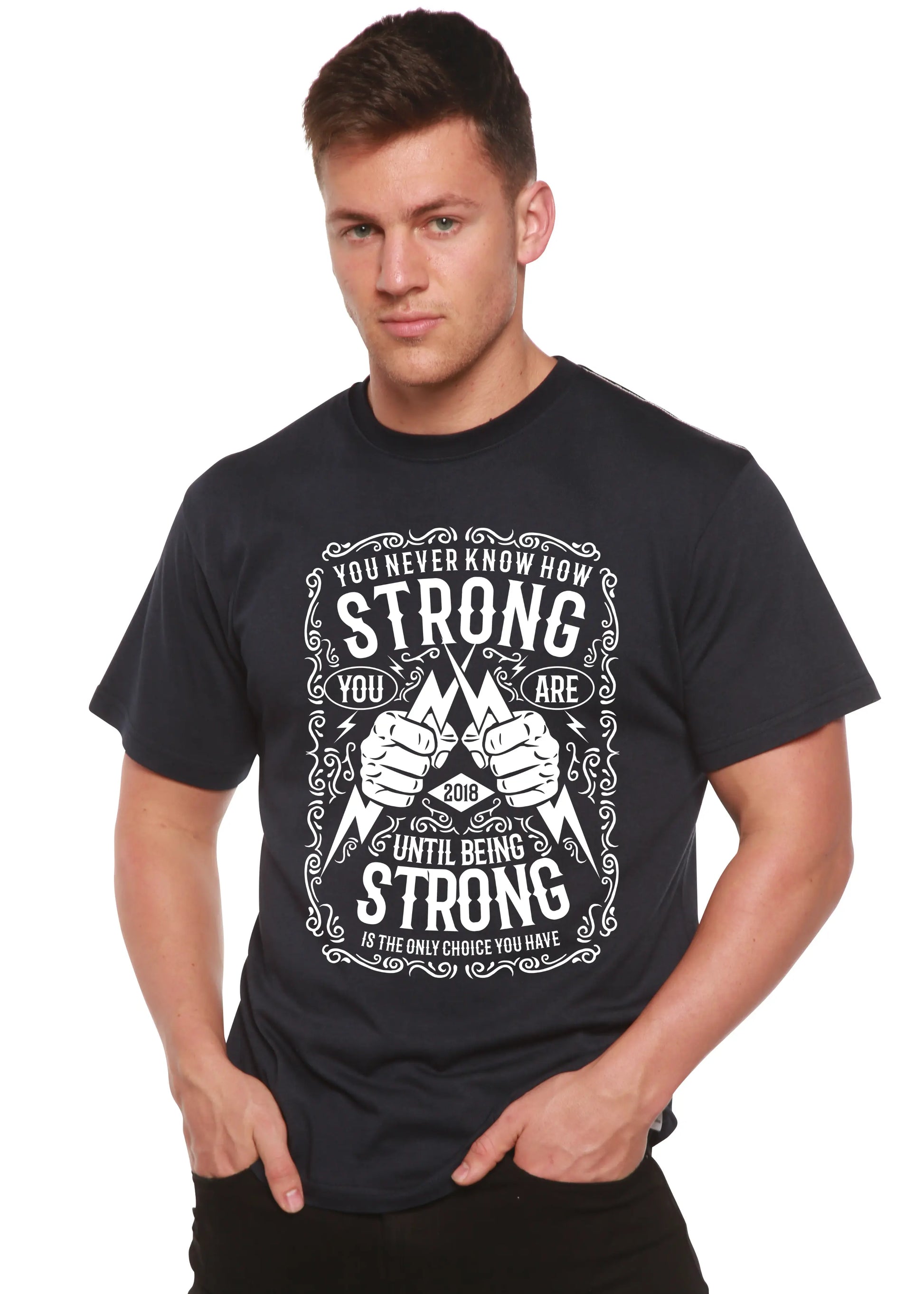 Strong Spun Bamboo® Men's Bamboo Viscose/Organic Cotton Short Sleeve Graphic T-Shirt Spun Bamboo