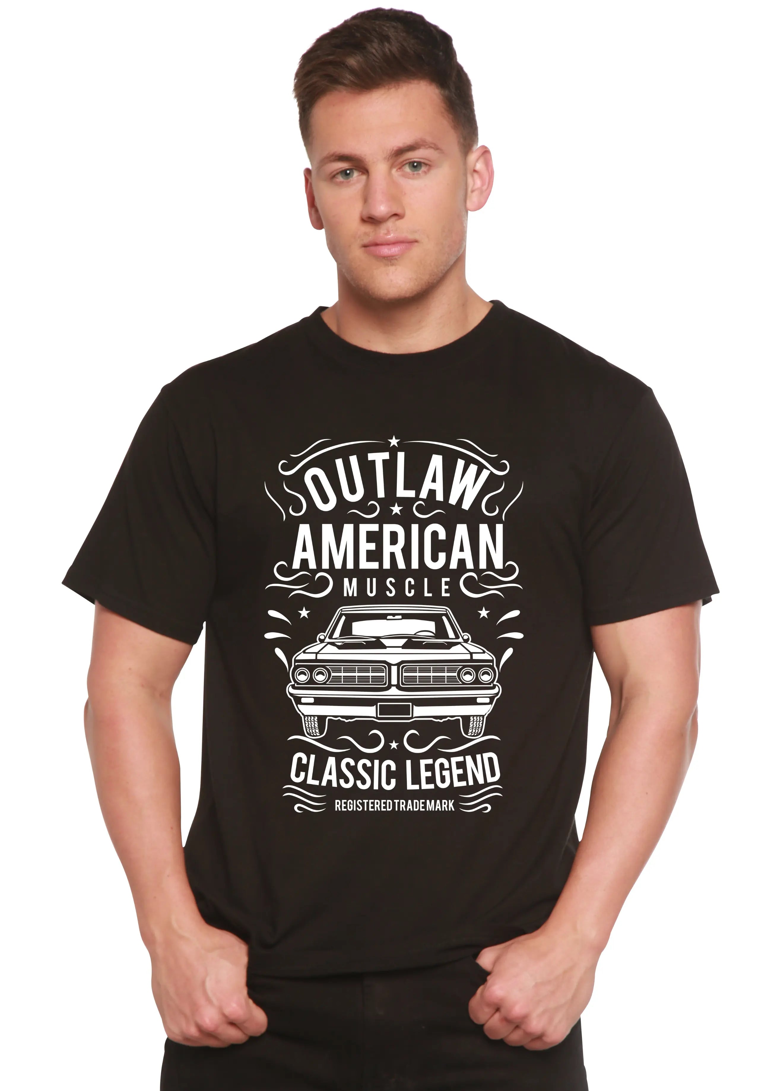 Outlaw American Muscle Spun Bamboo® Men's Bamboo Viscose/Organic Cotton Short Sleeve Graphic T-Shirt Spun Bamboo