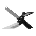 Slim Stainless Steel Kitchen Food Cutter Scissors With Integrated Cutting Board Blade & Thread