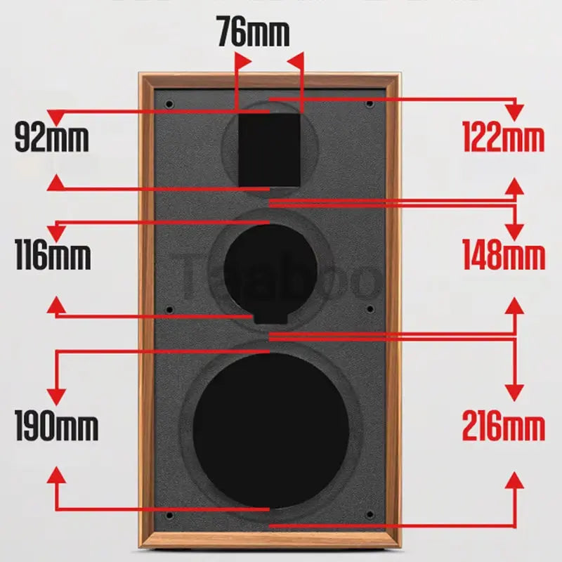 8 Inch Three-Way Labyrinth Speaker Empty Box Bookshelf Speaker Home Speaker DIY Hifi Audio Wooden Handmade Box Passive Speaker - Blade & Thread
