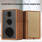 8 Inch Three-Way Labyrinth Speaker Empty Box Bookshelf Speaker Home Speaker DIY Hifi Audio Wooden Handmade Box Passive Speaker Blade & Thread