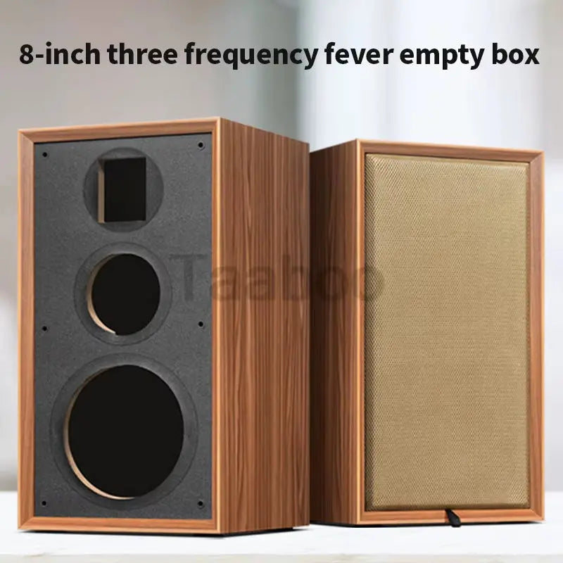 8 Inch Three-Way Labyrinth Speaker Empty Box Bookshelf Speaker Home Speaker DIY Hifi Audio Wooden Handmade Box Passive Speaker Blade & Thread