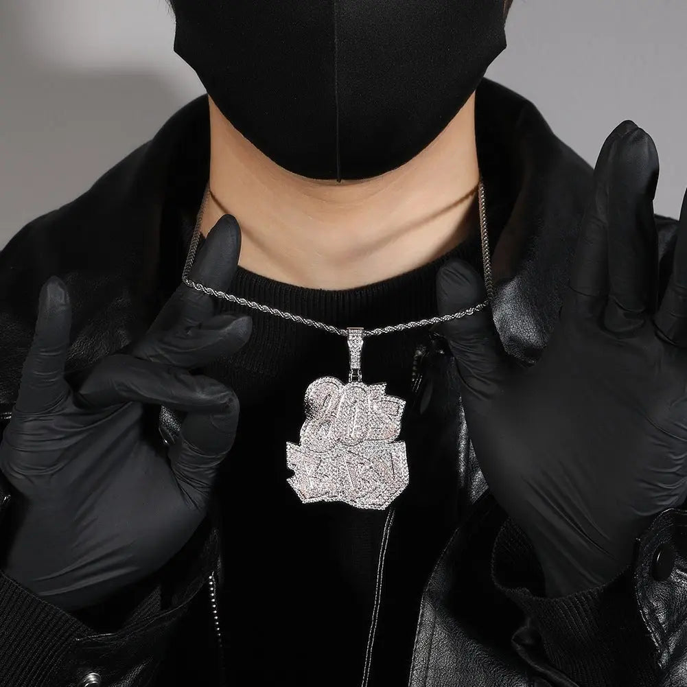 80Sbaby hip-hop diamond necklace - Blade & Thread