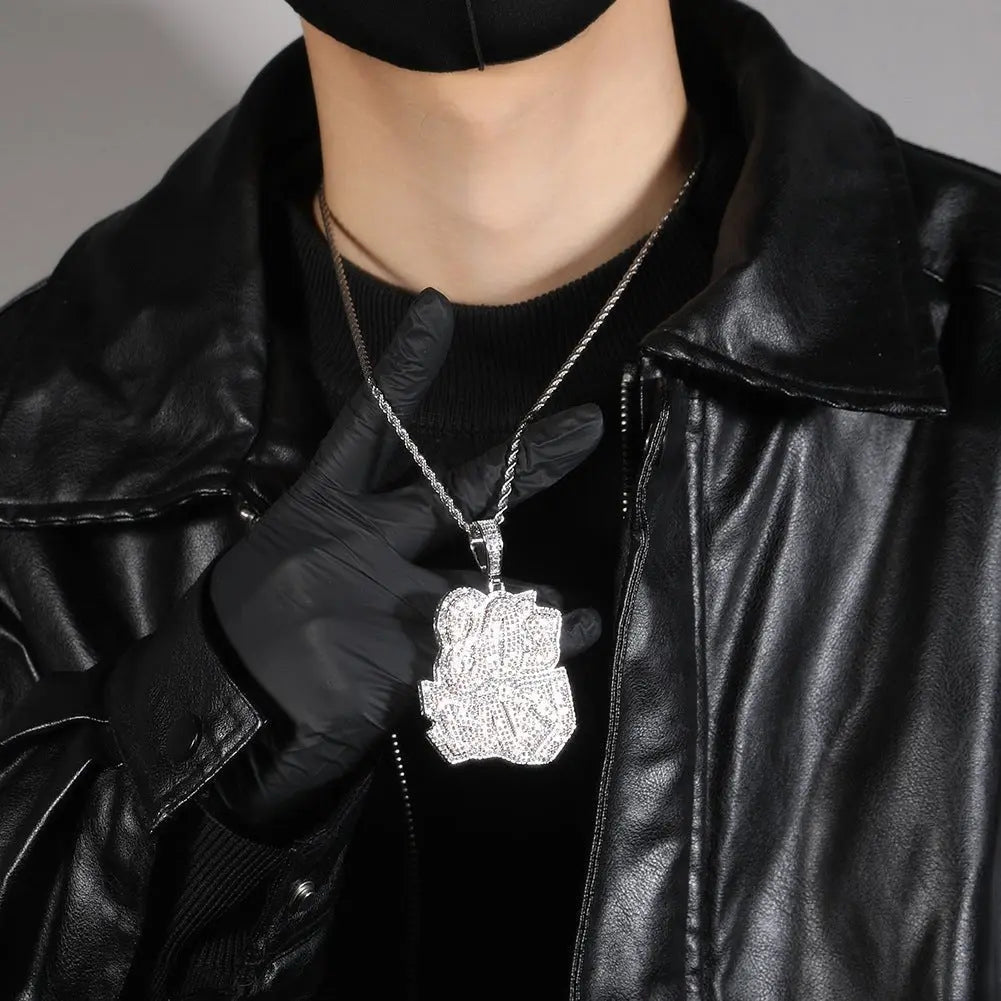 80Sbaby hip-hop diamond necklace nowadaysfashion