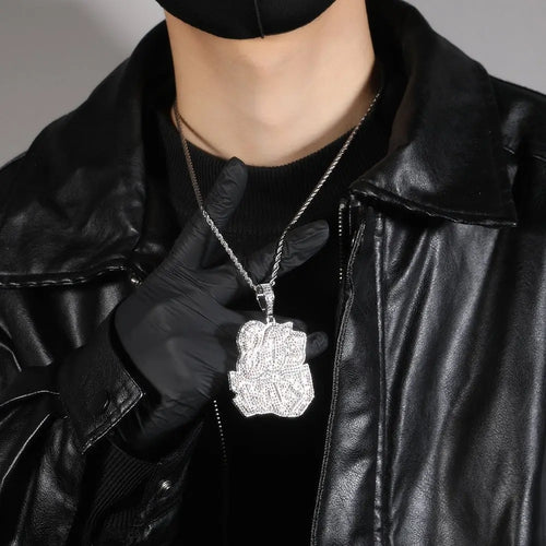 80Sbaby hip-hop diamond necklace nowadaysfashion