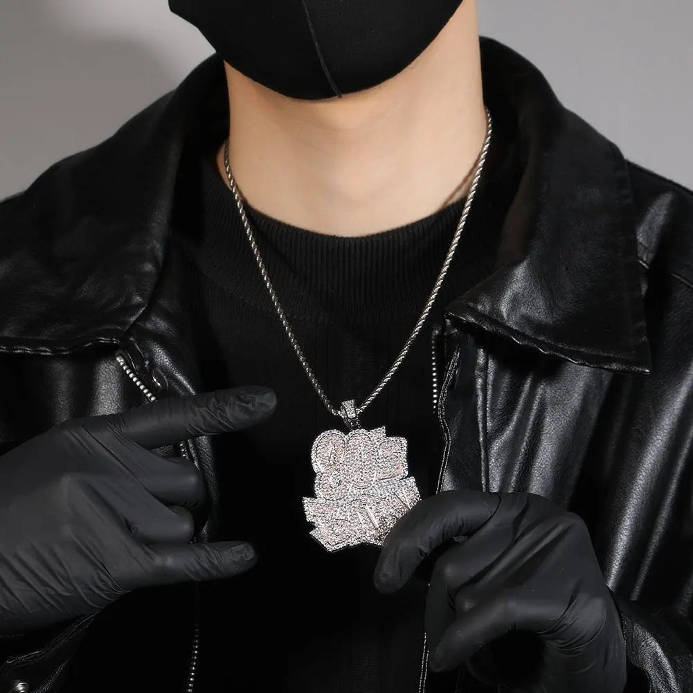 80Sbaby hip-hop diamond necklace - Blade & Thread