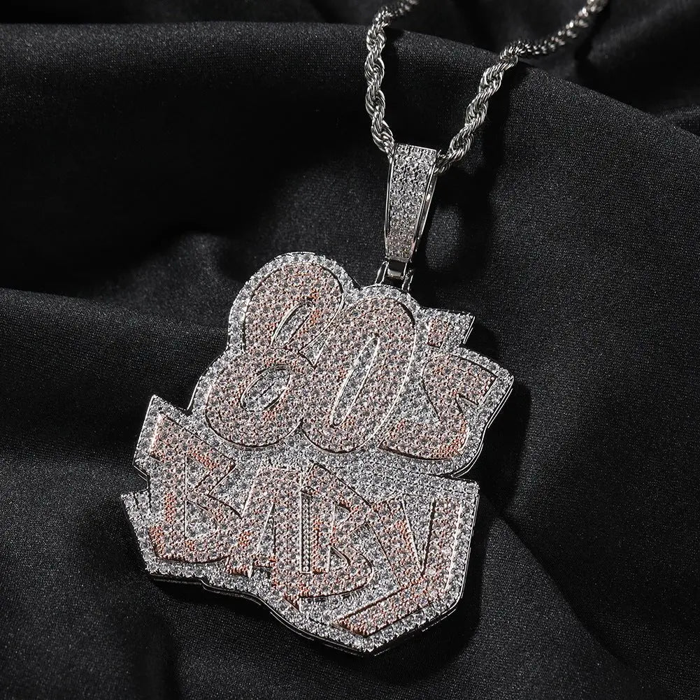 80Sbaby hip-hop diamond necklace - Blade & Thread