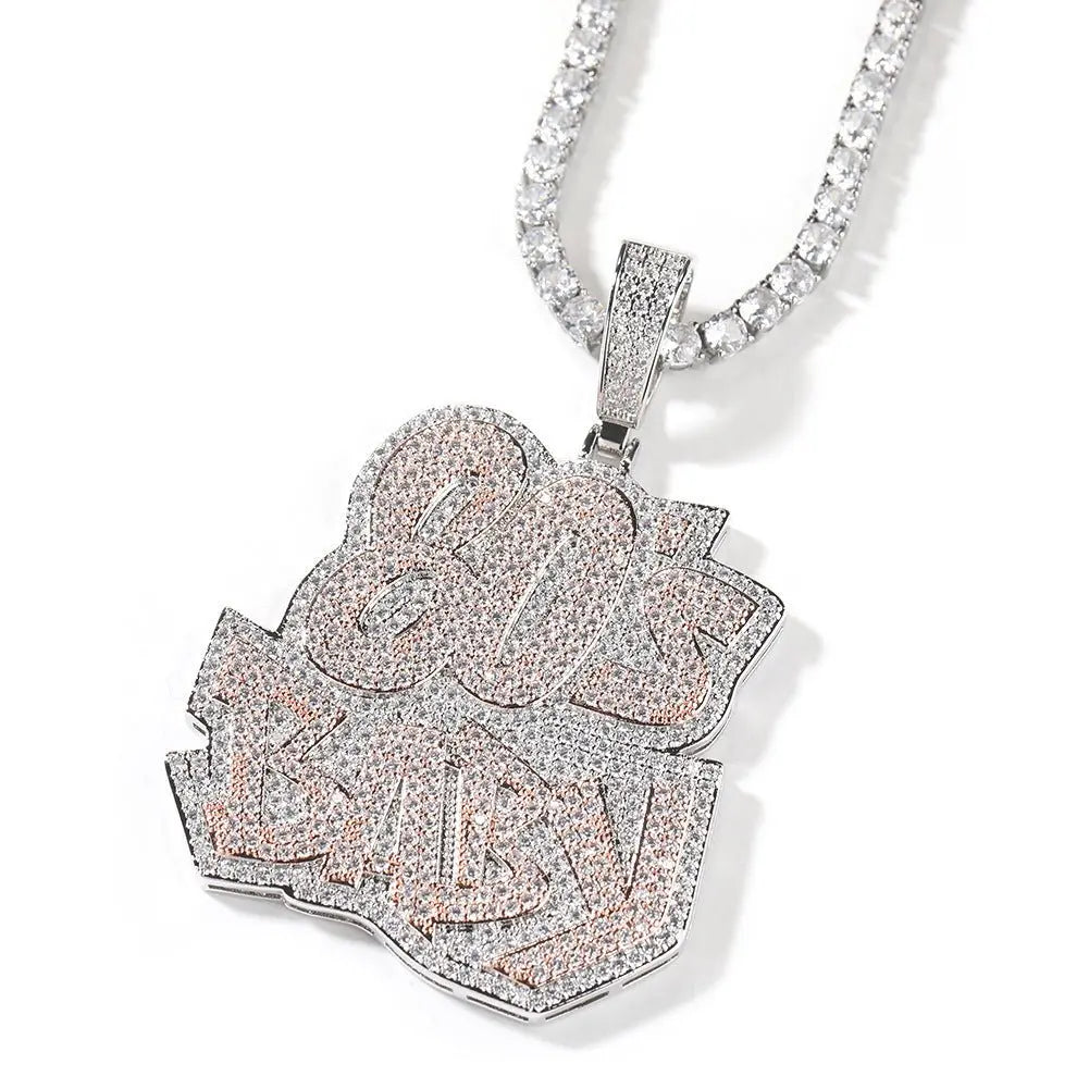 80Sbaby hip-hop diamond necklace - Blade & Thread