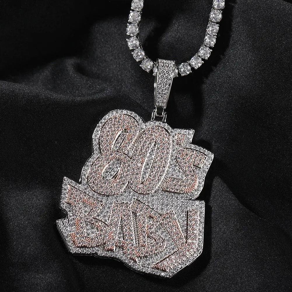 80Sbaby hip-hop diamond necklace - Blade & Thread