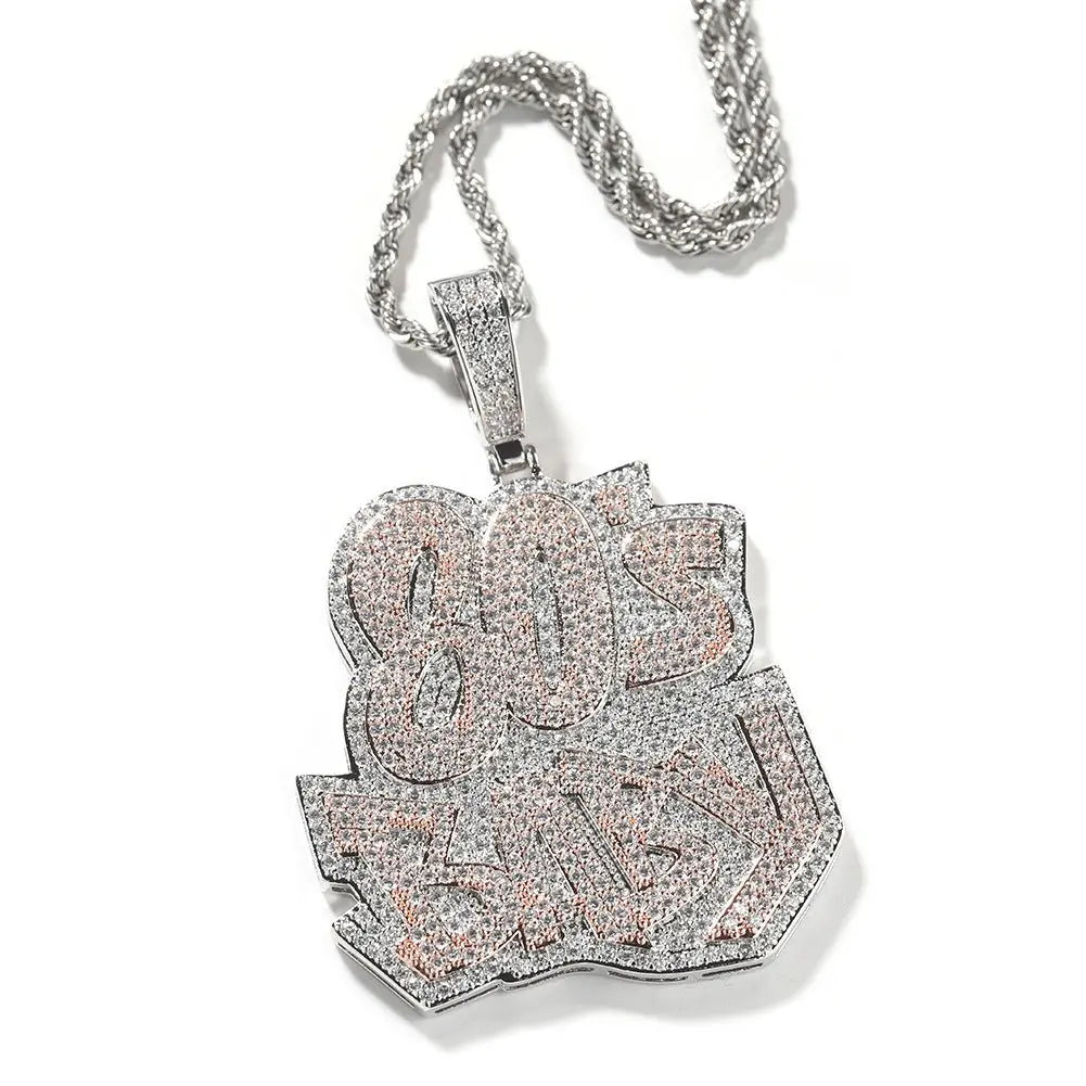 80Sbaby hip-hop diamond necklace - Blade & Thread