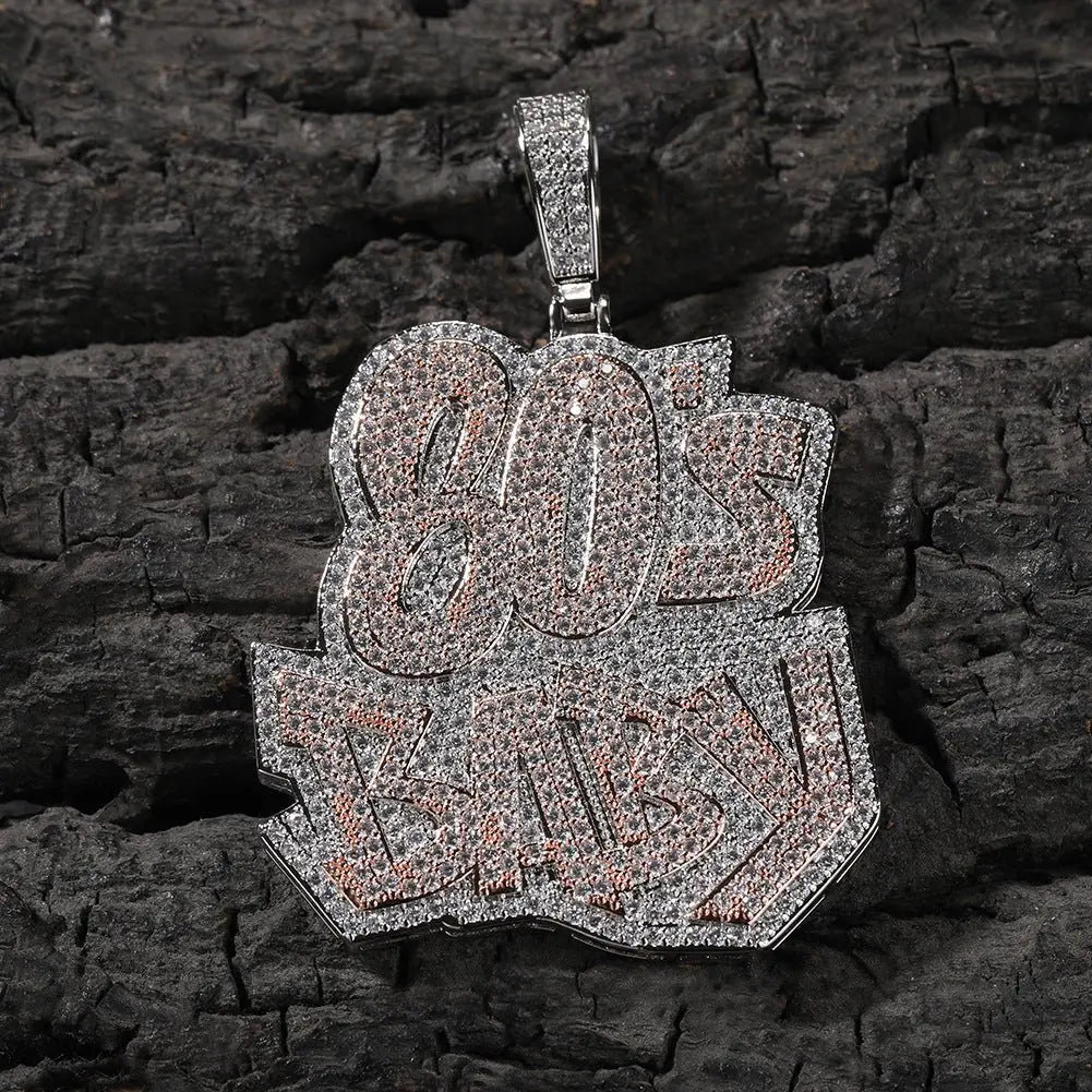 80Sbaby hip-hop diamond necklace - Blade & Thread