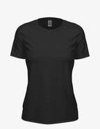 Women’s charcoal heather Club Crew T-Shirt by SpectraUSA displayed from the front. Casual, comfortable women’s crew neck tee.