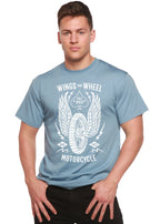 Wings And Wheel Spun Bamboo® Men's Bamboo Viscose/Organic Cotton Short Sleeve Graphic T-Shirt Spun Bamboo