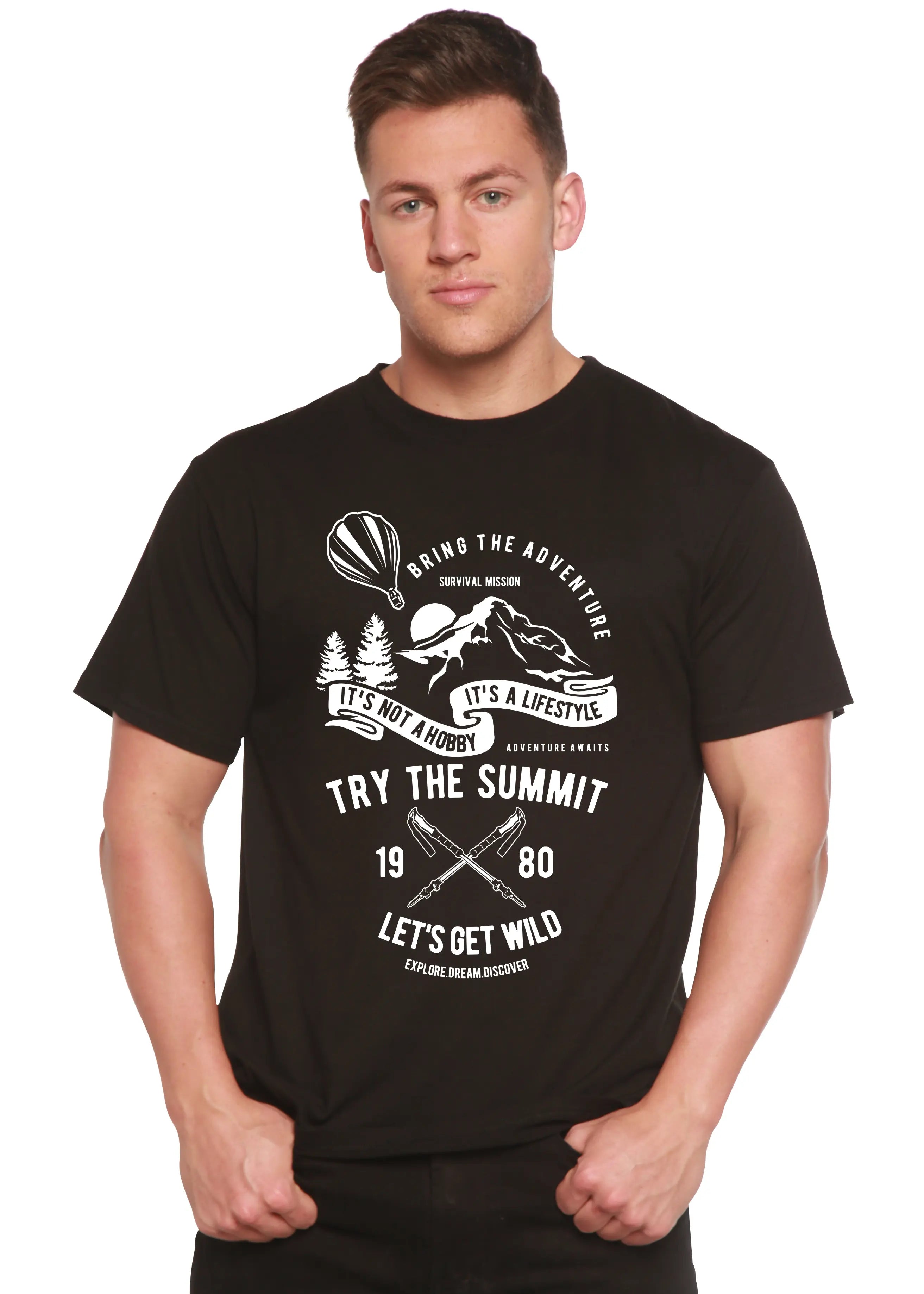 Try The Summit Spun Bamboo® Men's Bamboo Viscose/Organic Cotton Short Sleeve Graphic T-Shirt Spun Bamboo