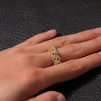 8mm Hip-hop Cubic Zirconia Cuban Link Ring nowadaysfashion