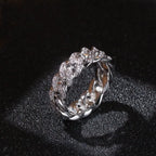 8mm Hip-hop Cubic Zirconia Cuban Link Ring nowadaysfashion