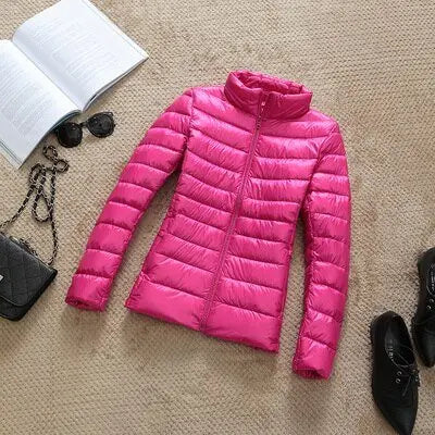 90% Ultra light duck down jackets women 2021 new Hooded winter coat - Blade & Thread