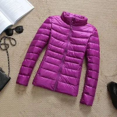 90% Ultra light duck down jackets women 2021 new Hooded winter coat nowadaysfashion