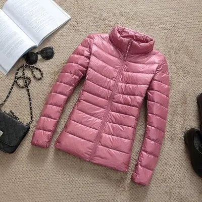 90% Ultra light duck down jackets women 2021 new Hooded winter coat nowadaysfashion