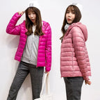 90% Ultra light duck down jackets women 2021 new Hooded winter Hooded coat nowadaysfashion