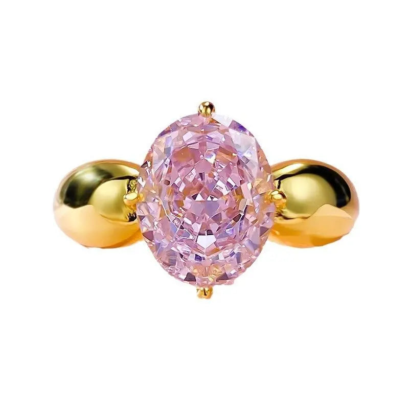925 silver pink diamond ring nowadaysfashion