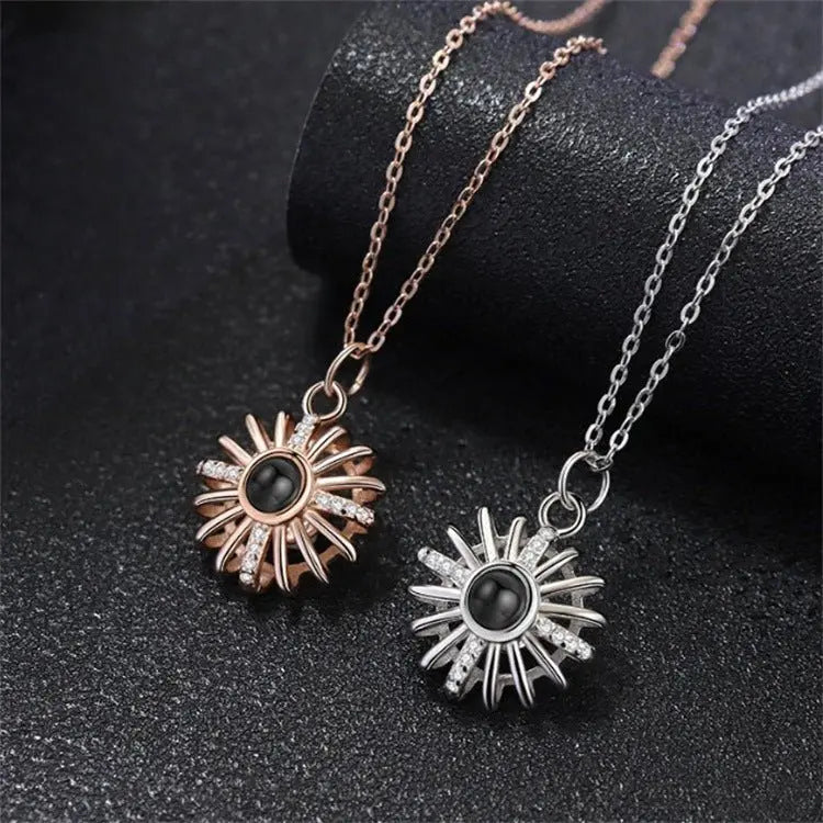 925 Silver Round Hollow Projection Necklace - Blade & Thread