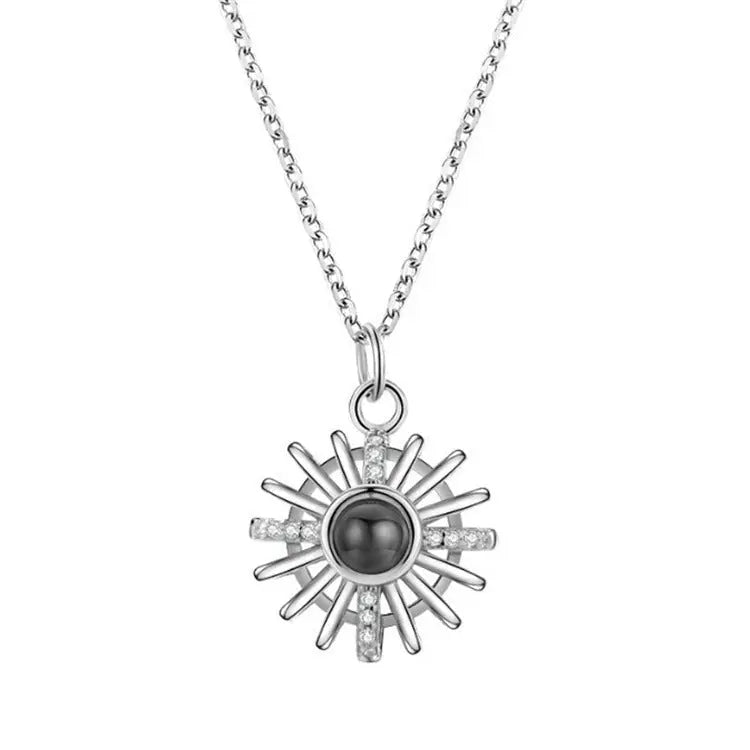 925 Silver Round Hollow Projection Necklace nowadaysfashion