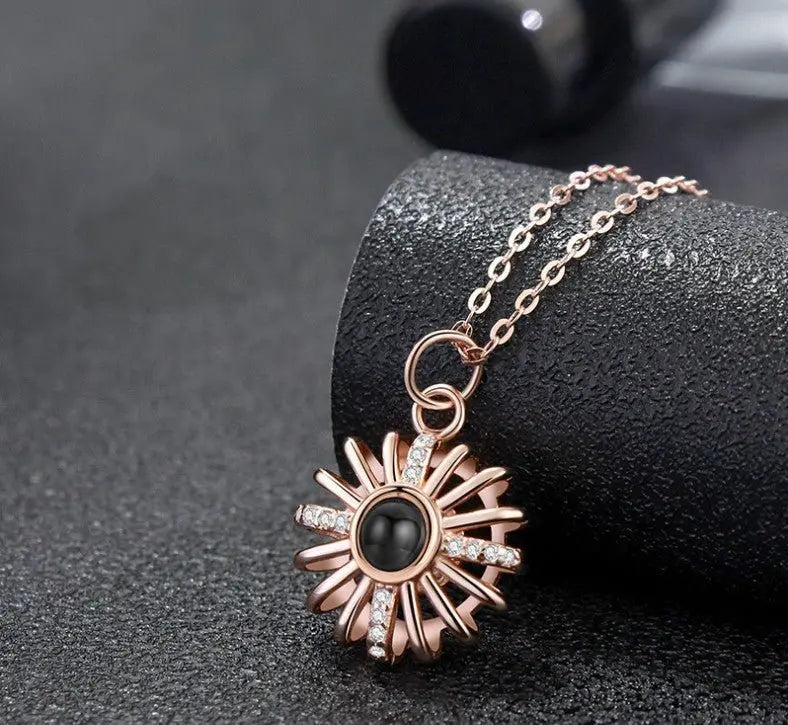 925 Silver Round Hollow Projection Necklace - Blade & Thread