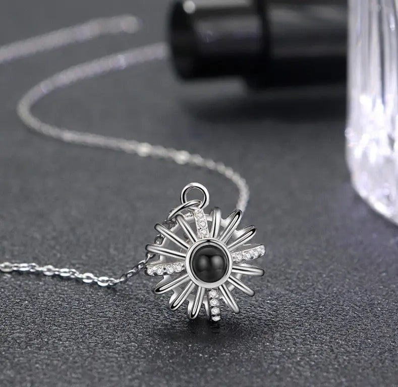 925 Silver Round Hollow Projection Necklace nowadaysfashion