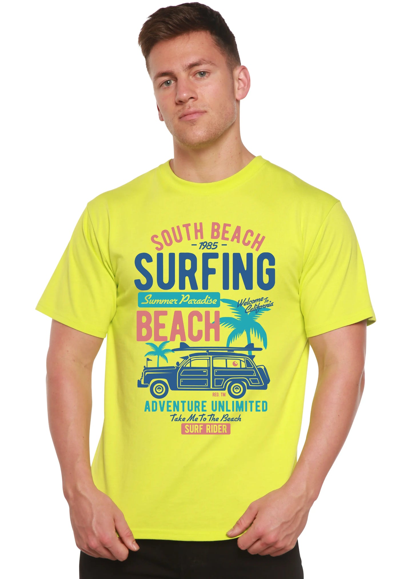 South Beach Spun Bamboo® Men's Bamboo Viscose/Organic Cotton Short Sleeve Graphic T-Shirt Spun Bamboo