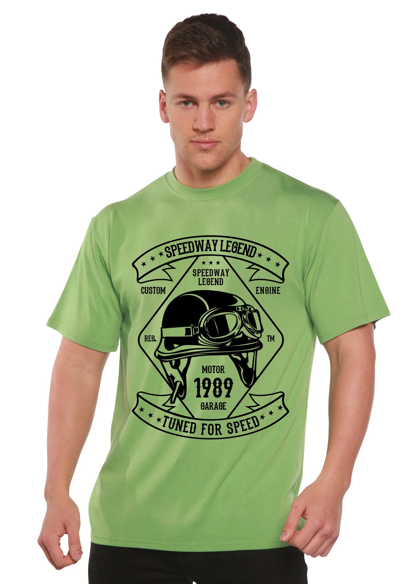 Speedway Legend Spun Bamboo® Men's Bamboo Viscose/Organic Cotton Short Sleeve Graphic T-Shirt Spun Bamboo