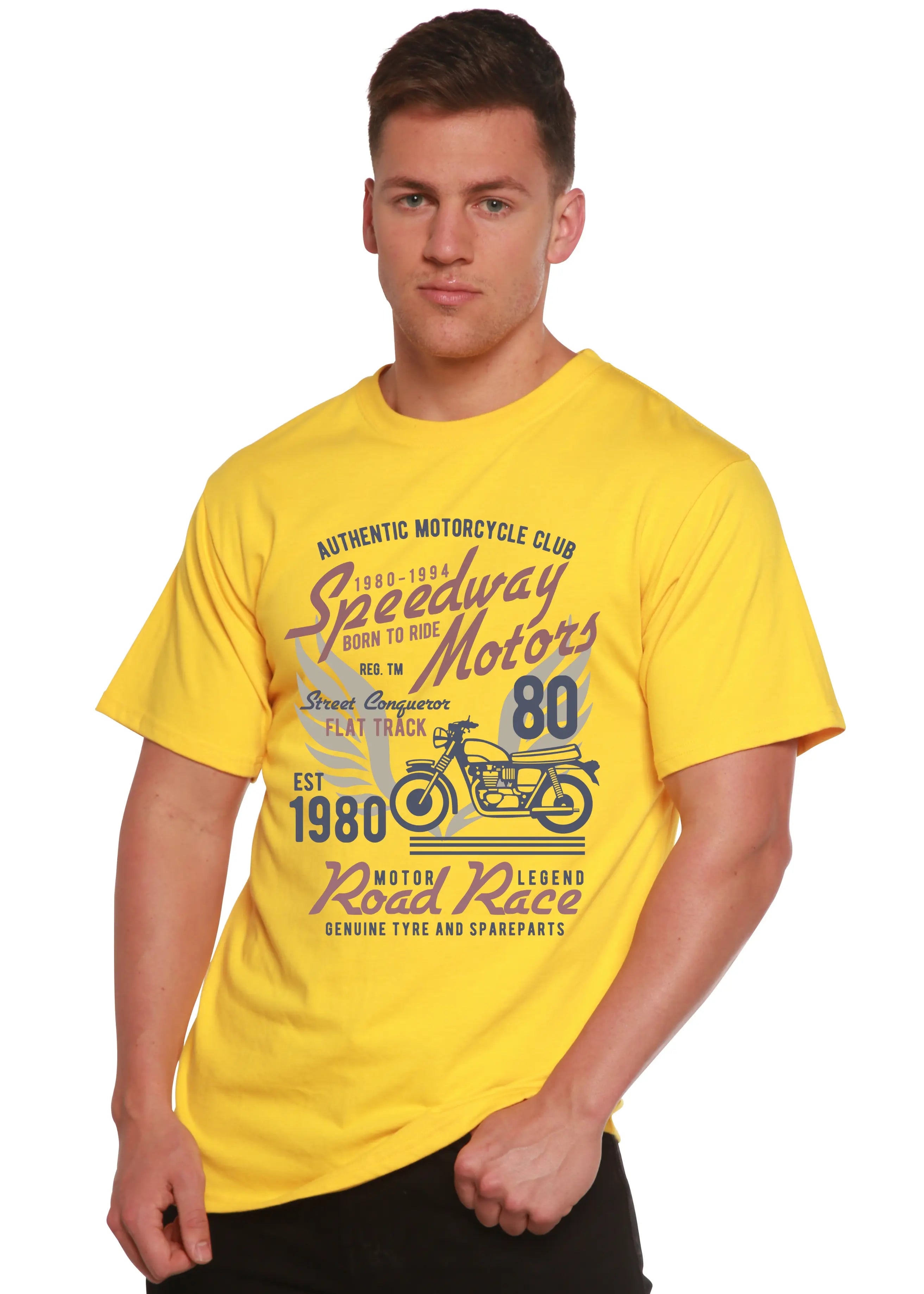 Speedway Motor Spun Bamboo® Men's Bamboo Viscose/Organic Cotton Short Sleeve Graphic T-Shirt Spun Bamboo