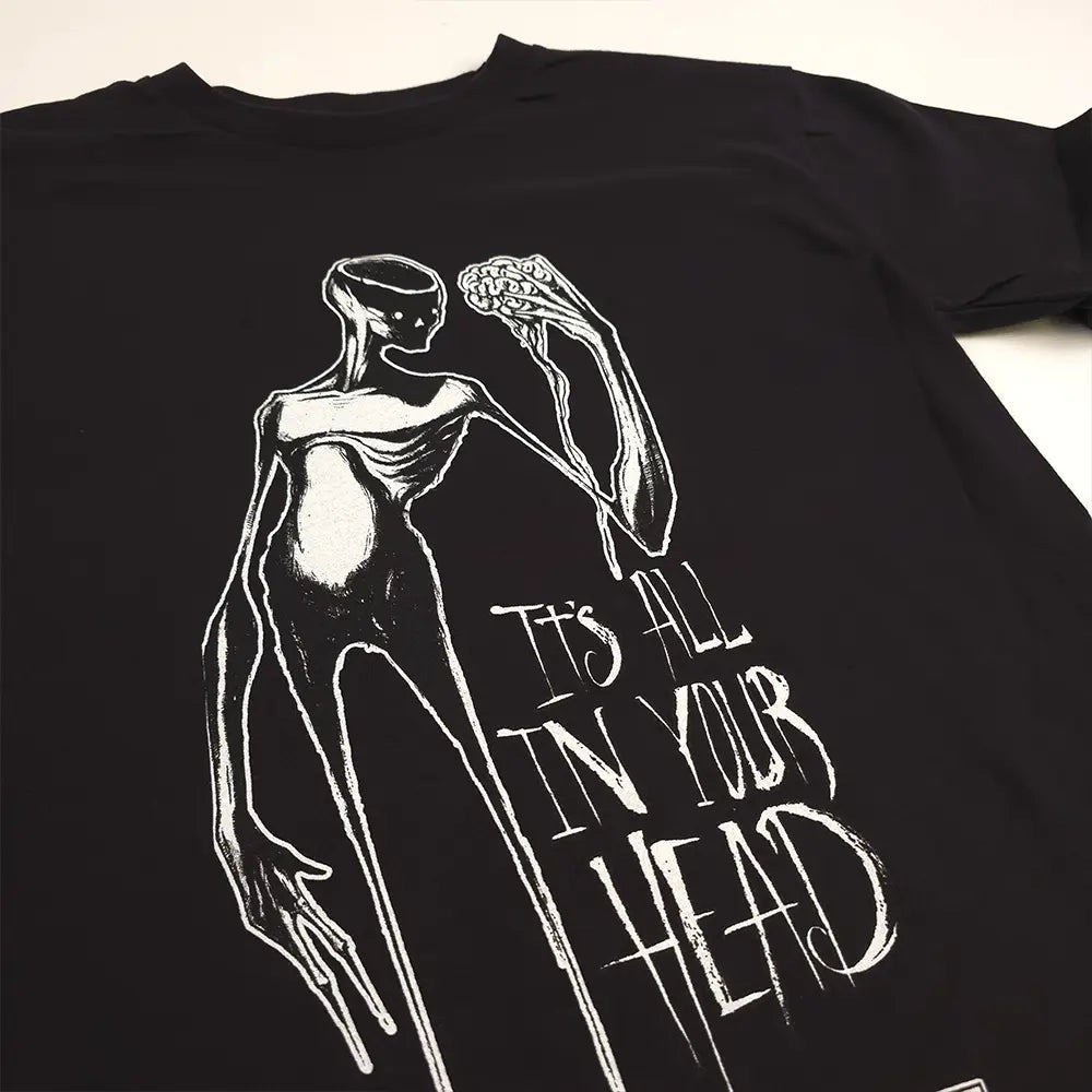 It's All In Your Head T-Shirt Black Any Means Necessary Clothing