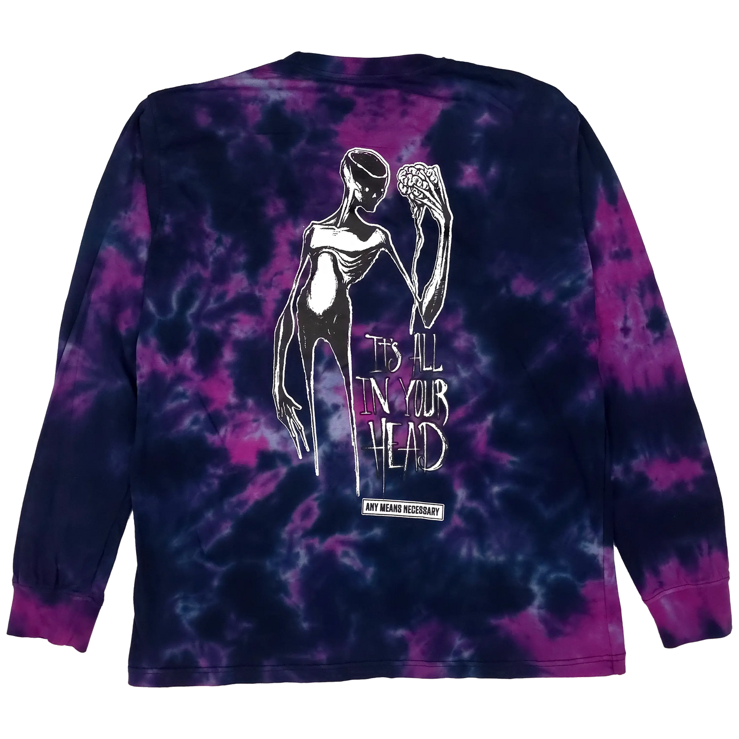 It's All In Your Head Long Sleeve T-Shirt Purple Any Means Necessary Clothing