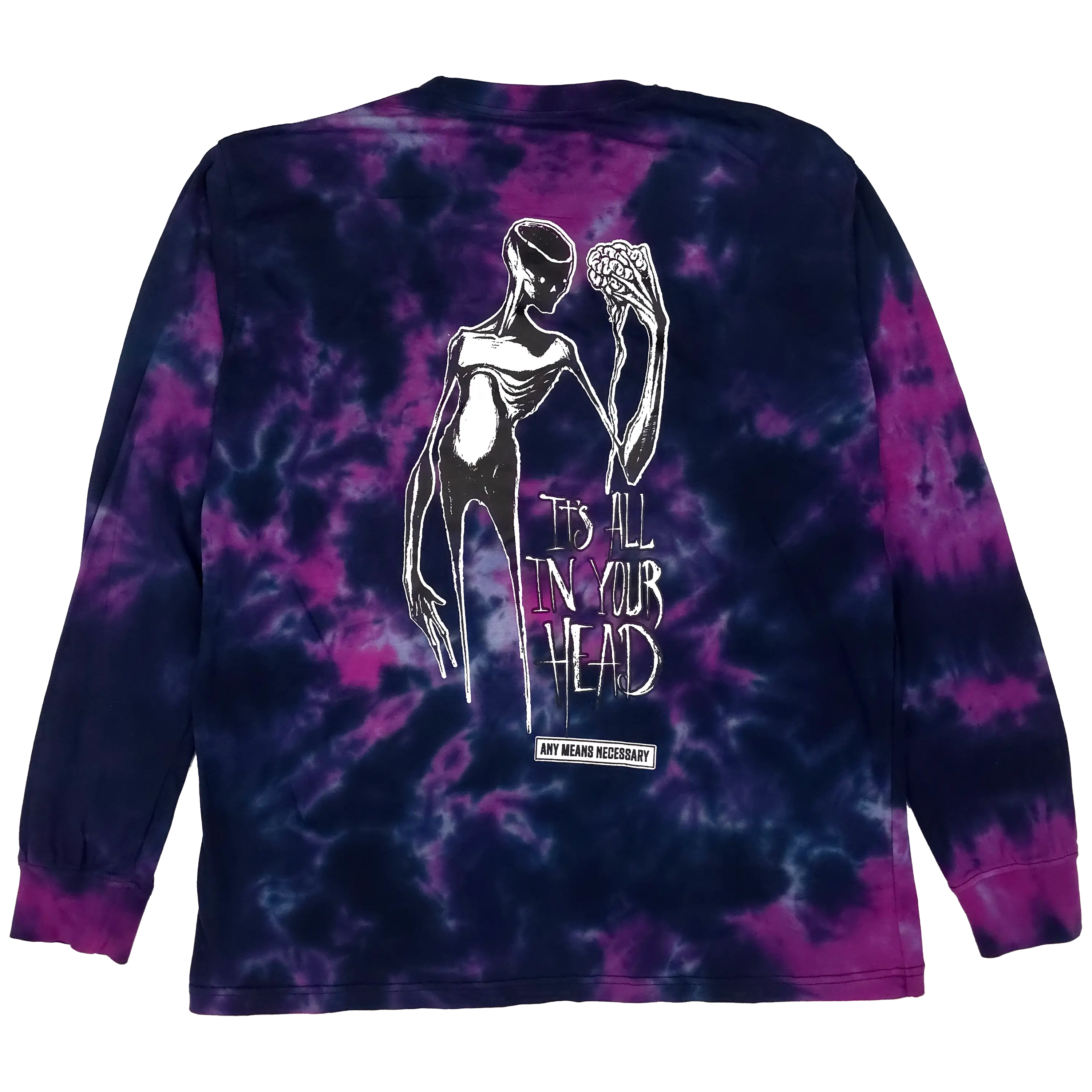It's All In Your Head Long Sleeve T-Shirt Purple Any Means Necessary Clothing