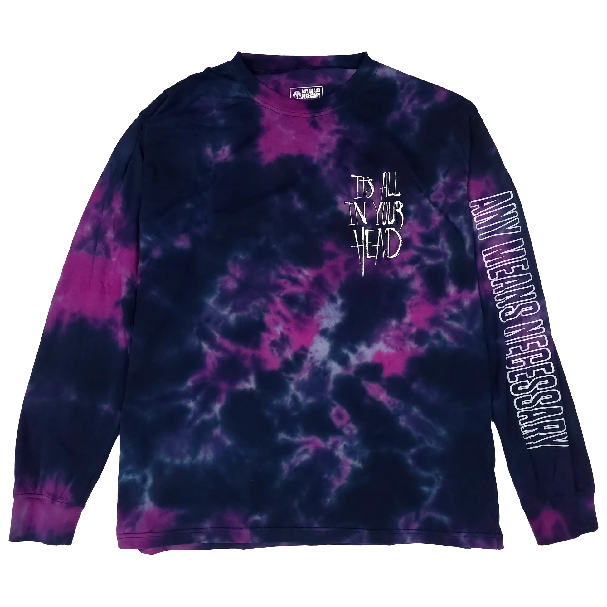 It's All In Your Head Long Sleeve T-Shirt Purple Any Means Necessary Clothing