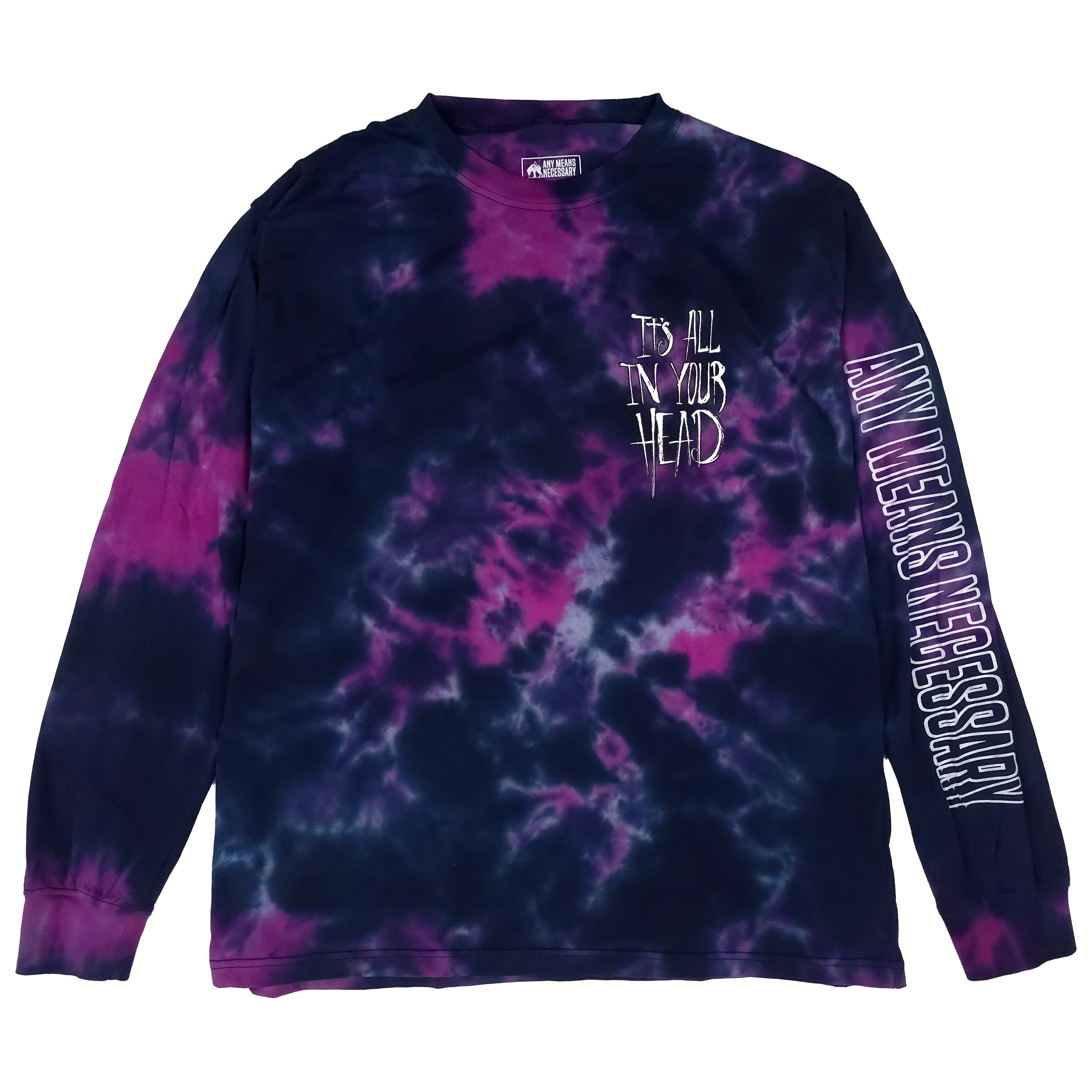 It's All In Your Head Long Sleeve T-Shirt Purple Any Means Necessary Clothing