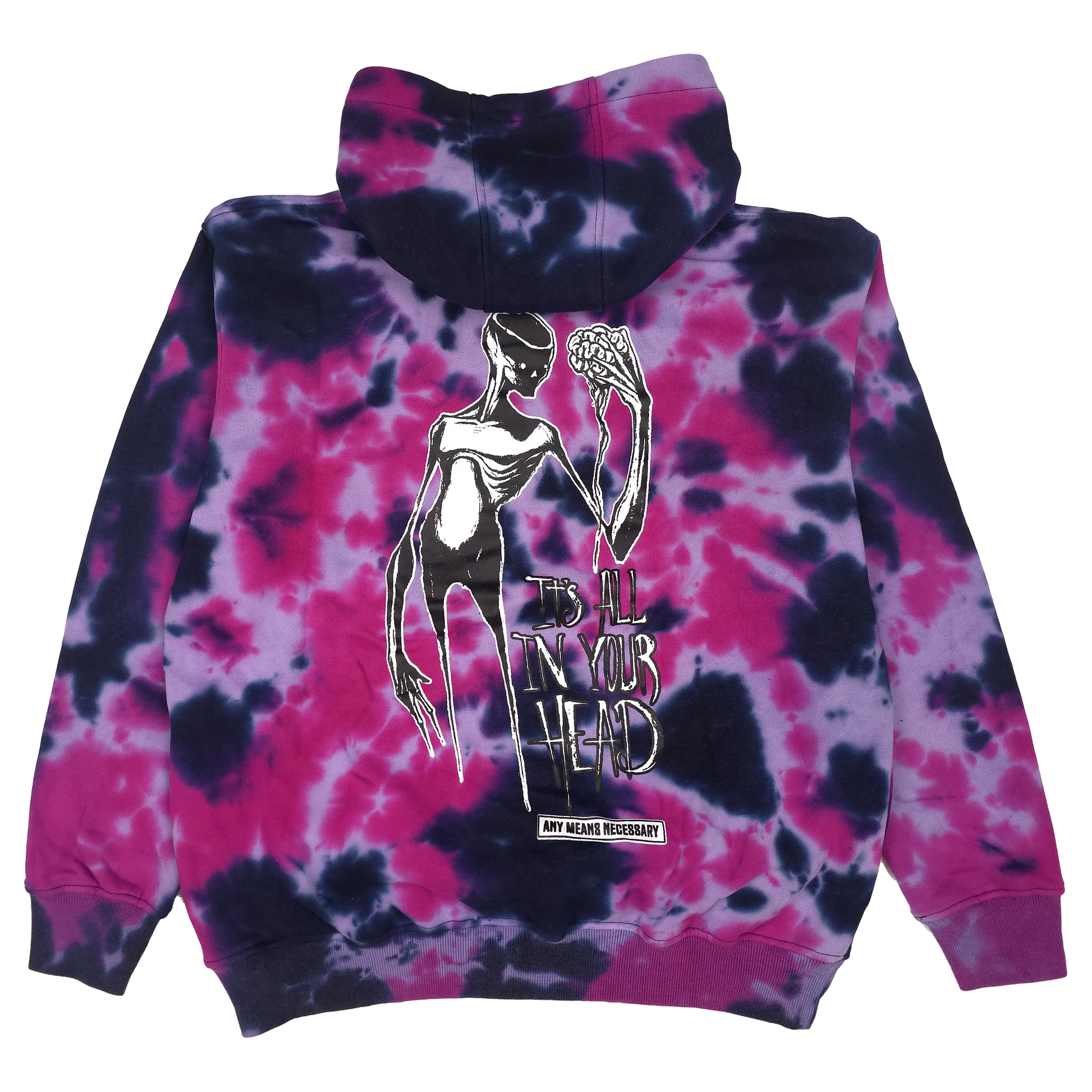 It's All In Your Head Pullover Hoodie Purple Any Means Necessary Clothing