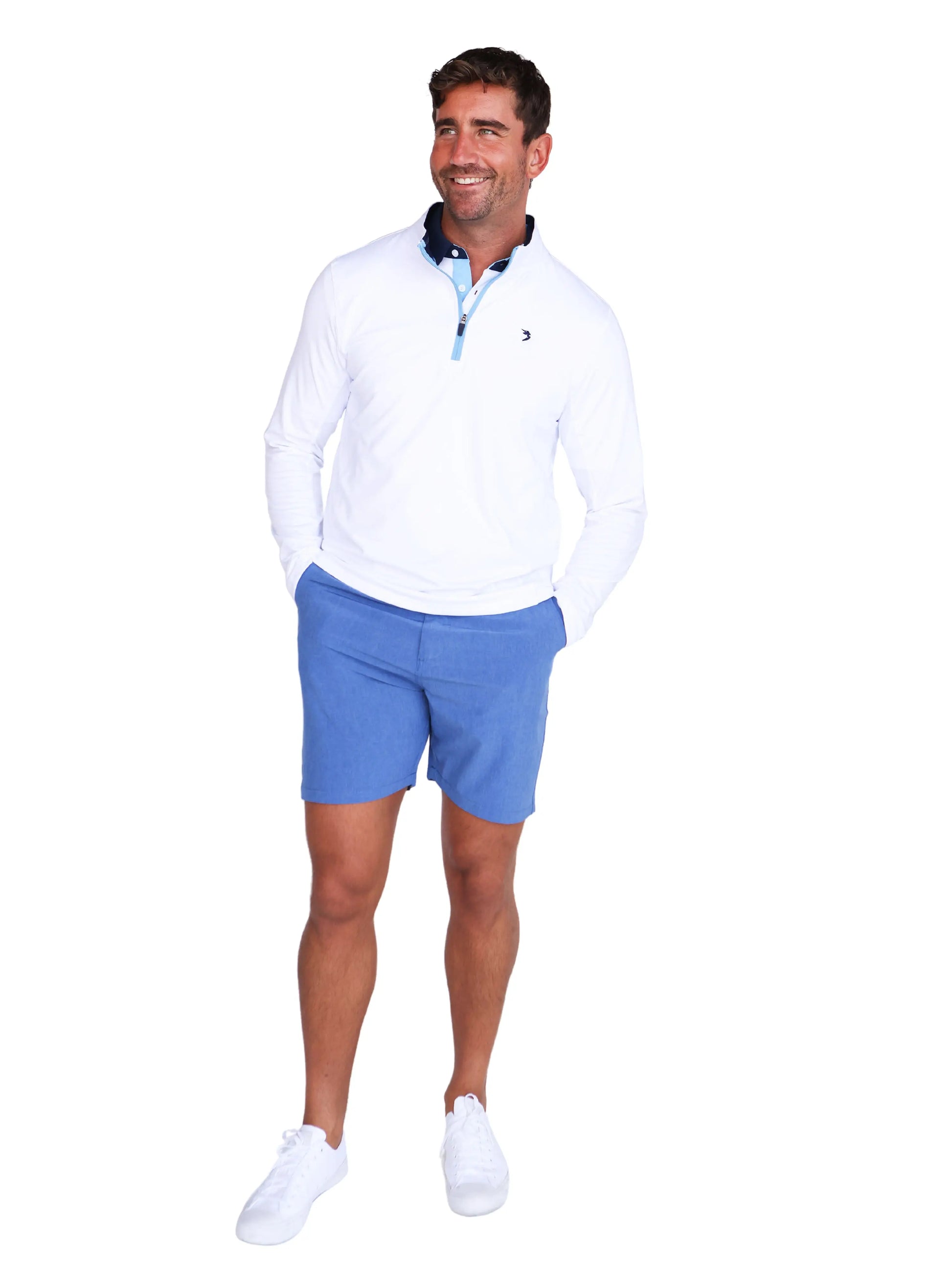 Montauk Quarter Zip Midweight Comfort White Water Life