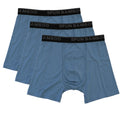 Men's Bamboo Viscose Boxer Briefs Underwear Steel Blue Color - 3-pack Spun Bamboo