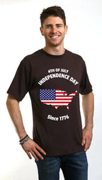 4th of July Men's Bamboo Viscose/Organic Cotton Short Sleeve Graphic T-Shirt Spun Bamboo