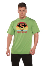 Super Dad Men's Bamboo Viscose/Organic Cotton Short Sleeve Graphic T-Shirt Spun Bamboo